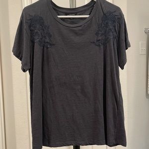 Lucky Brand Women’s Embroidered Basic T-Shirt